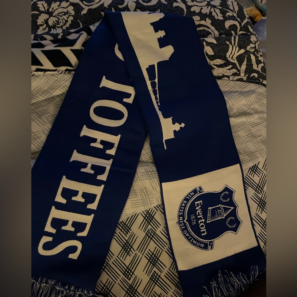 Everton Football Club scarf of San Diego California.Toffees
